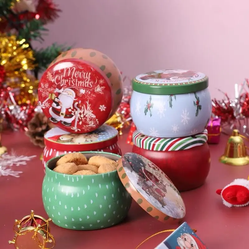 Christmas Ornaments Candy Box Cookies Chocolate Candle DIY Creative Decoration Can Christmas 2023 New Year Childrens Gifts