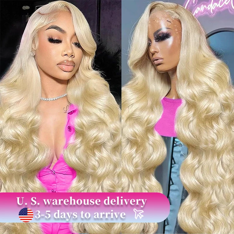 30 34 Inch 613 Hd Lace Frontal Wig Raw Body Wave Honey Blonde 13x6 Lace Front Wigs Human Hair Brazilian Color Glueless Wig Women