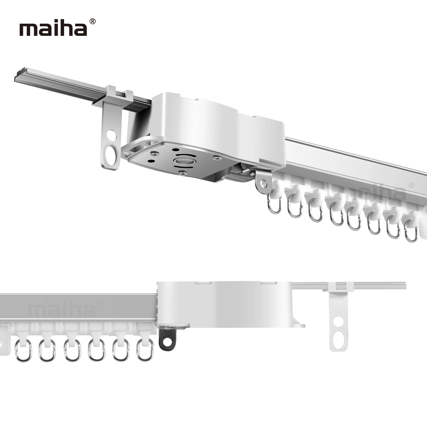 Maihua Elétrico Cortina Faixa Rod Cornice Ferroviário para Casa Inteligente Escalável Tuya Wi-fi Sistema de Controle Automático Cortina
