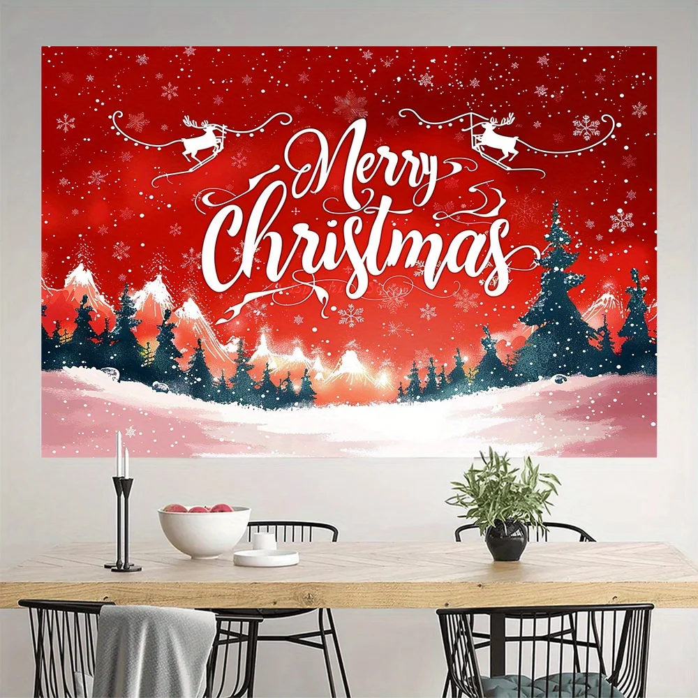 Merry Christmas background photography, snowflake photo background red photo Happy New Year booth background