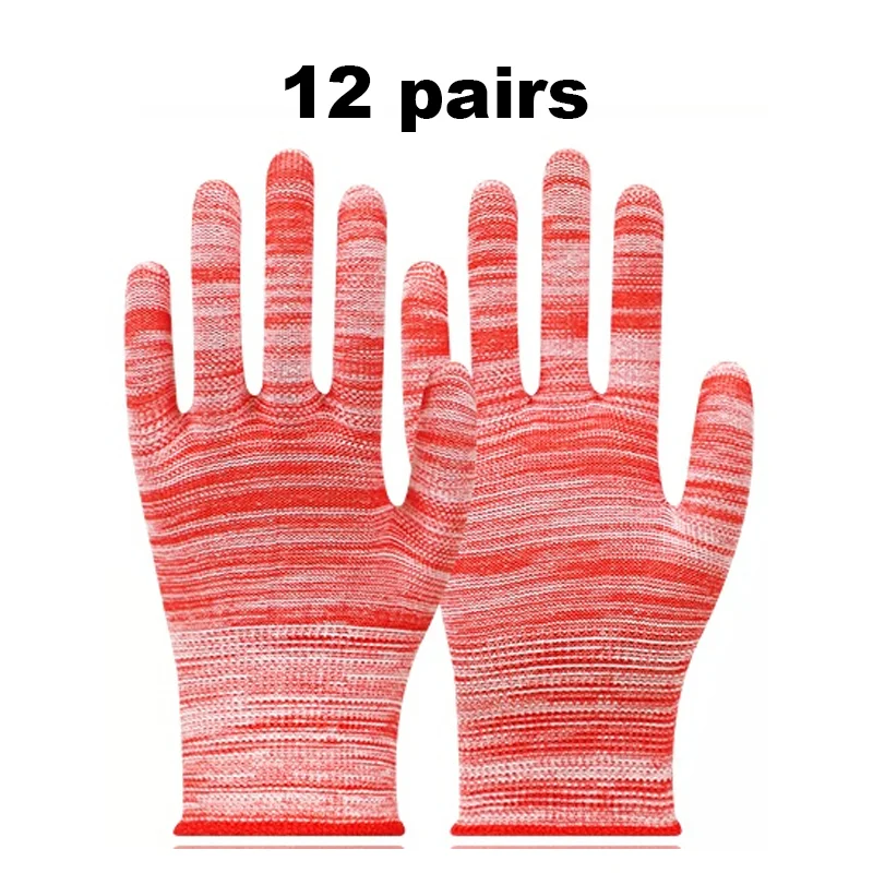 

Women's Work Gloves, Nylon Thickened High-Density Anti-Slip Breathable Durable Portable Safety Gloves for Labor Gardening