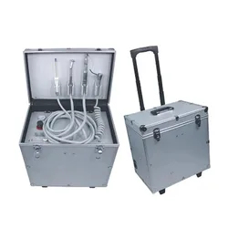 New Model High Quality Portable Dental Unit with Three Way Syringe Oilless Air Compressor