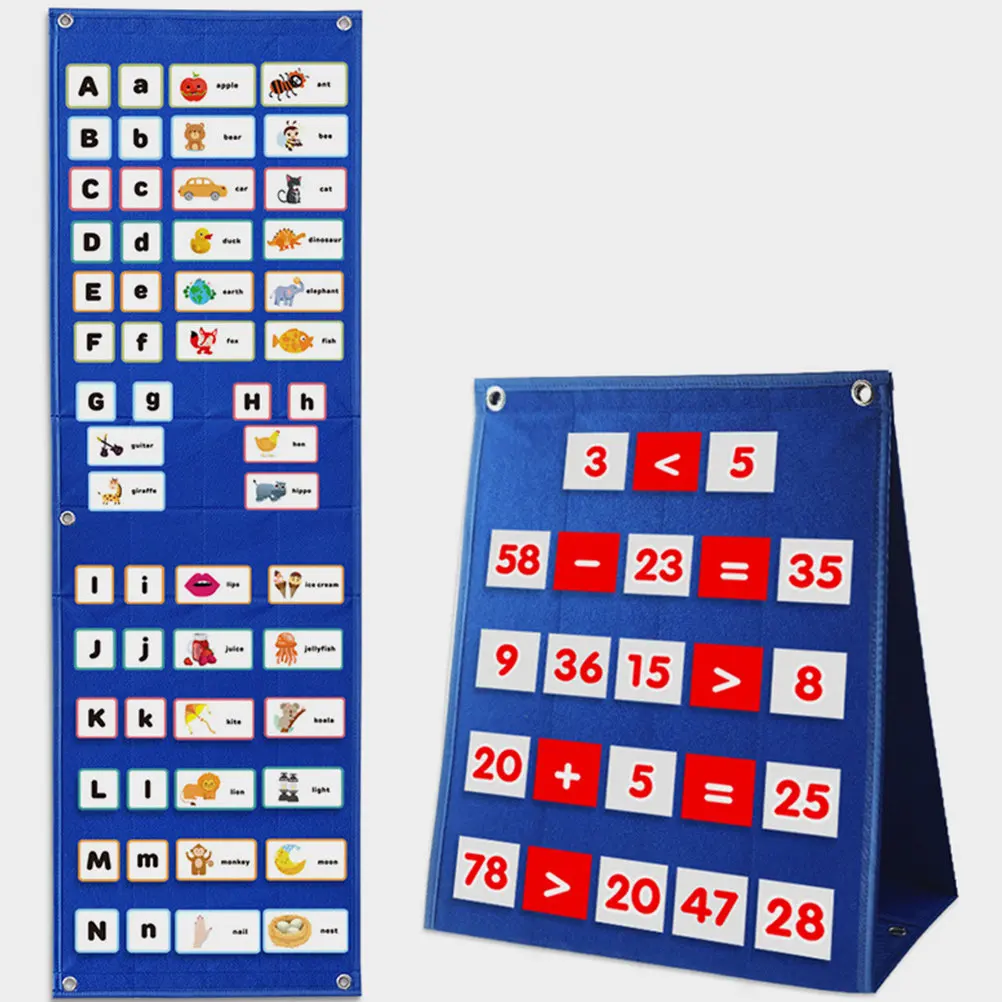 

1Set Felt Board Kids Visual Schedule Chart Lightweight Educational Hanging Board for Toddlers Daily Routine Calendar
