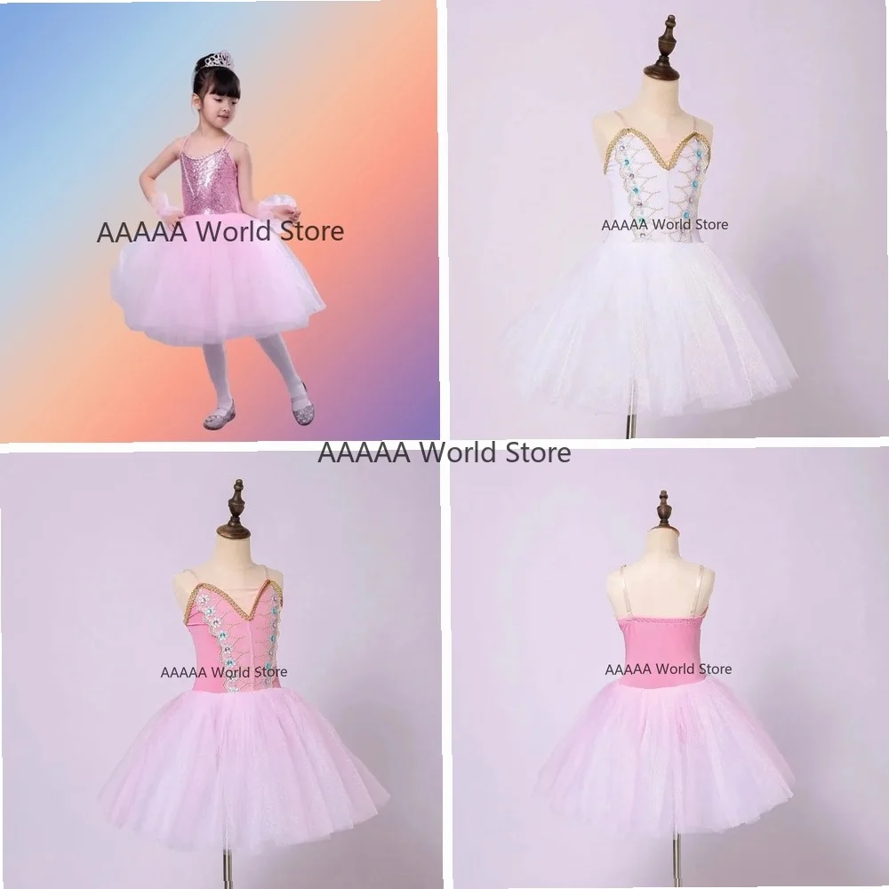 

Girls Ballet Tutu Dress Princess Cosplay Costume Fairy Dance Leotard for Kids Party Performance Stage Wear