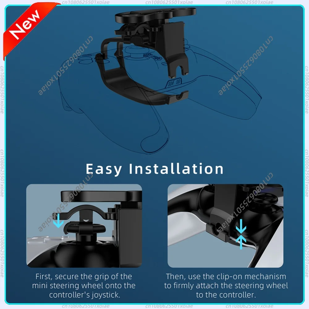 Mini Steering Wheel for PS5 Game Controller Accessories 3D Printing Racing Games Steering Wheel Replacement Enhanced Gaming