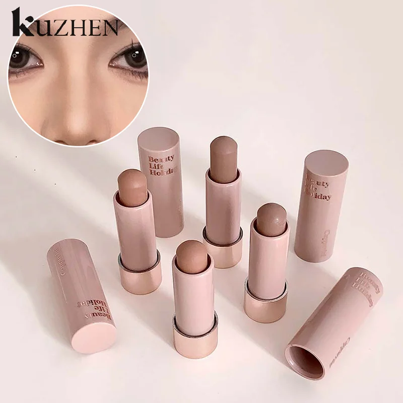 Moisturizing Matte Concealer Contour Stick Smooth Lasting 3D Nose Shadow Waterproof Face Highlight Brighten Contour Makeup