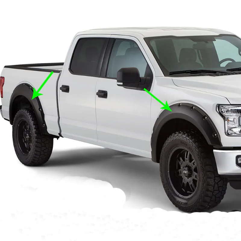 2015 2016 2017 For Ford F-150 F150 Plastic Fender Flare Wheel Arches Front and Rear 4 Pcs