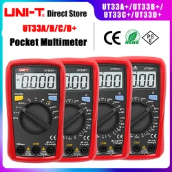 UNI-T UT33A UT33B UT33C UT33D Plus Pocket Multimeter Digital Ammeter Voltmeter Professional Resistance Measure Multi Meter