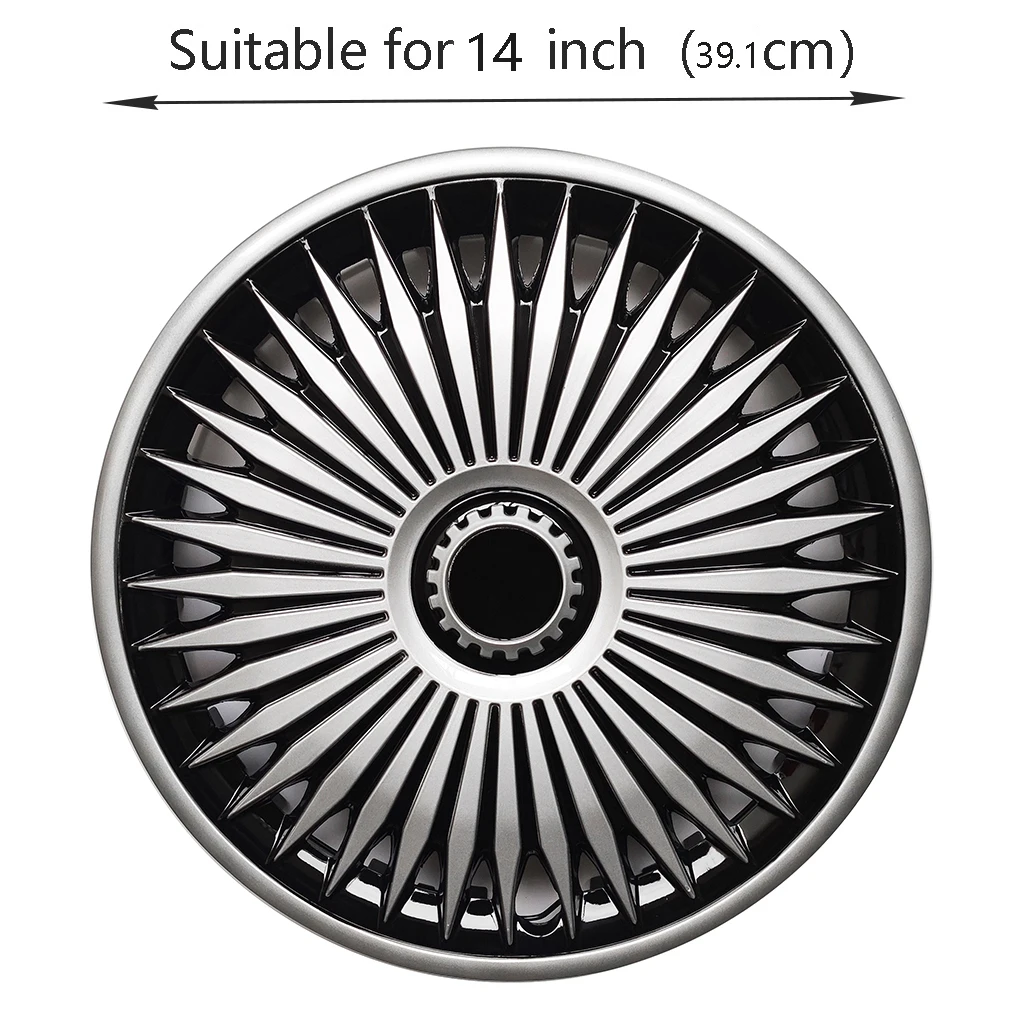 4pcs hub caps suitable for cars with 14-inch iron wheels, made of PP plastic, can be used to decorate the appearance of car whee