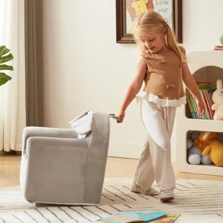 UltraMiękka, wygodna sofa dla malucha w kształcie zwierzątka, wypełniona pianką, z uroczym wzorem, lekka i przenośna, idealna na prezent urodzinowy.