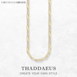 Seductively Yellow Gold Charm Necklace,Summer New Fashion Jewelry Europe 925 Sterling Silver Bijoux Gift For Women Men