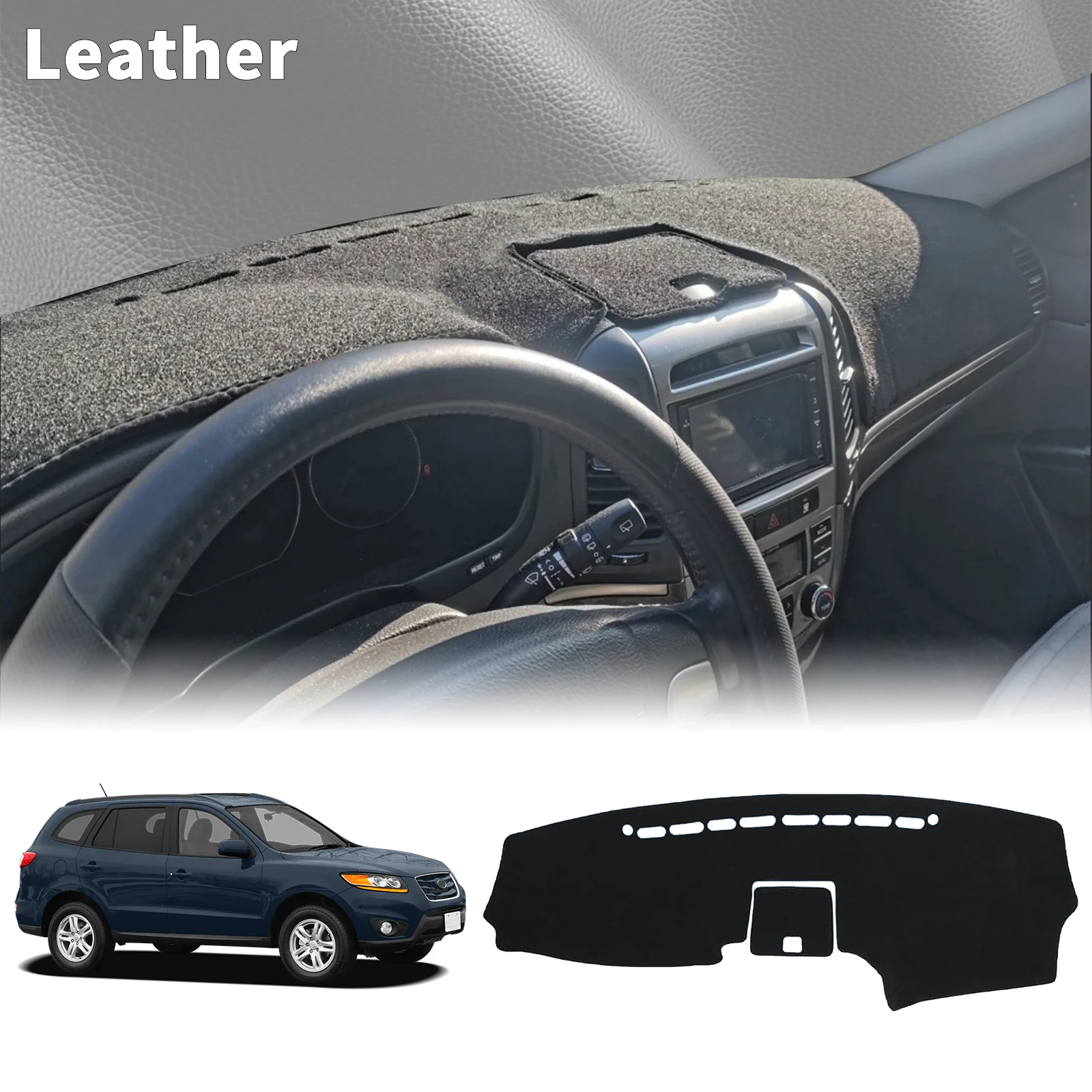 

fit for Hyundai Santa Fe Santafe 2007 2008-2012 Dashmat Dashboard Cover Pad DashMat Sunshade Protective Carpet Car Accessories