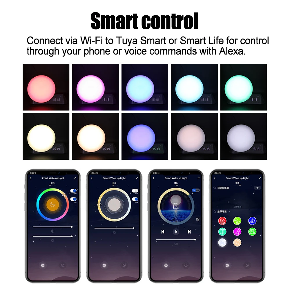 التحكم عن بعد الاستيقاظ ضوء الكتابة على الجدران الذكية LED الملونة مصباح لتهيئة الجو 10 ألوان عمودي السرير الأبيض الضوضاء الاطفال آل #5