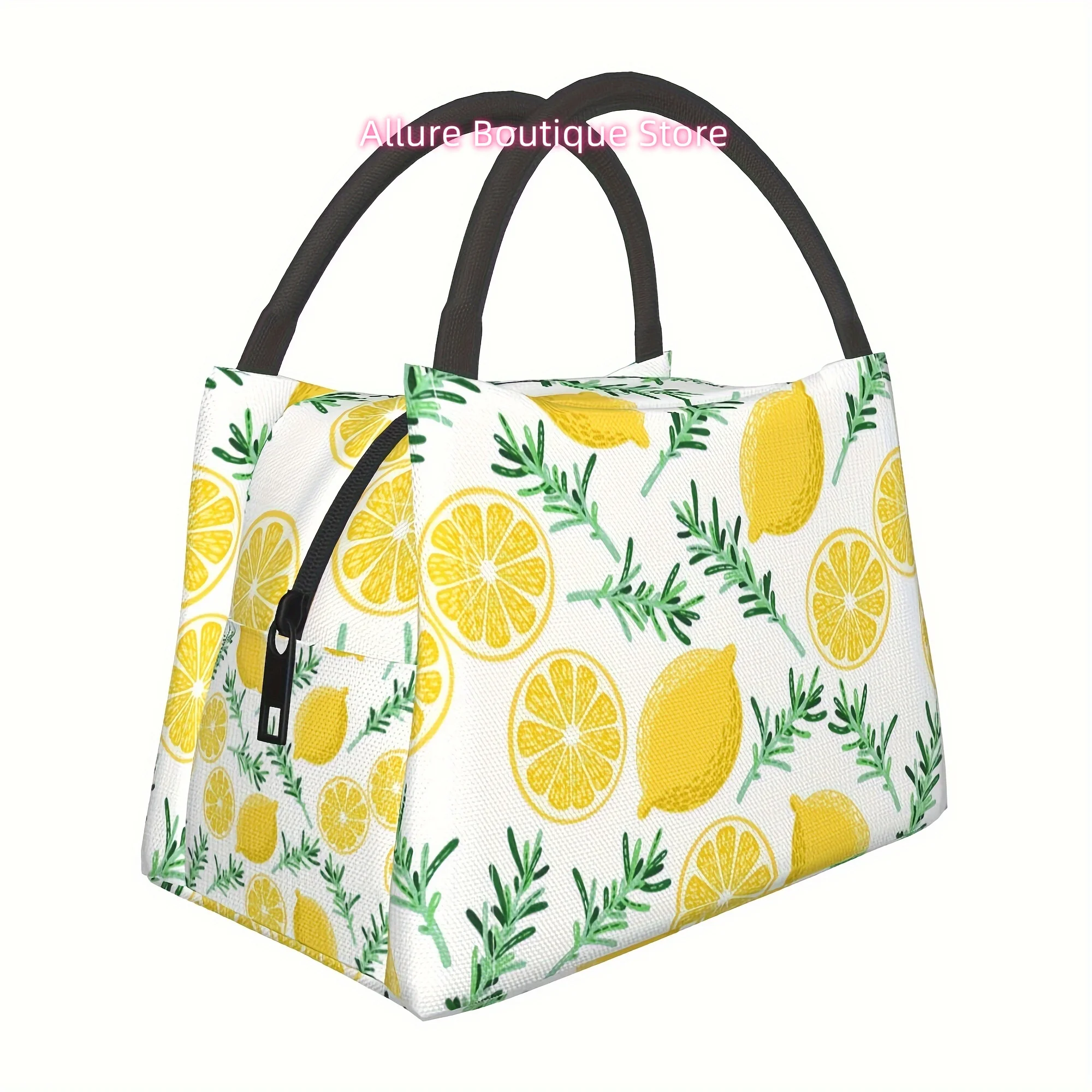 

Многоразовая сумка-холодильник Beach Lemon, 1 шт., изолированная сумка, термосумка для обедов, для кемпинга, пикника, пляжа, подходит для школы