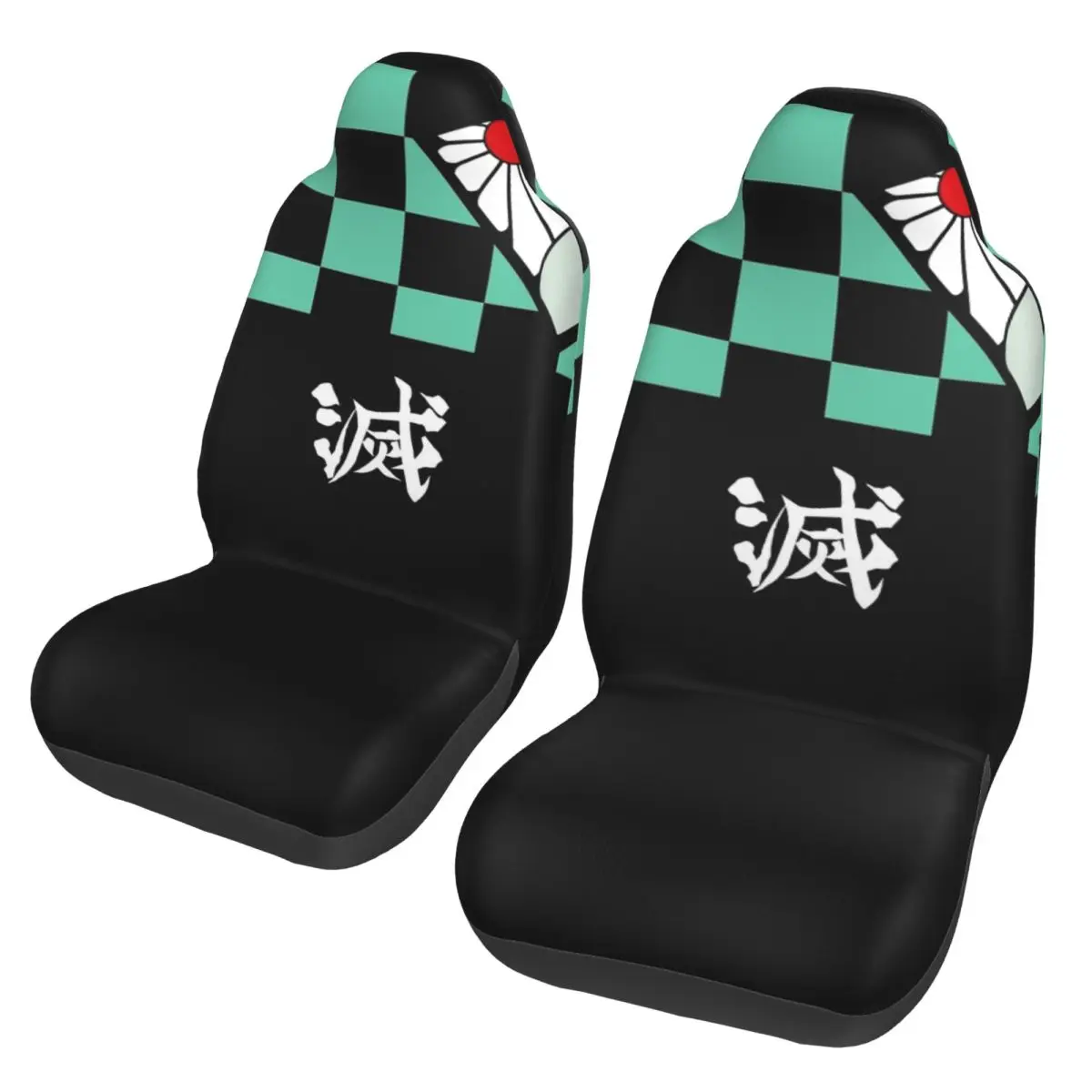 Demons Tanjiro Kamado Universal Car Seat Cover Four Seasons Suitable Slayers Print K-Kimetsu Anime Seat Covers Polyester Fishing