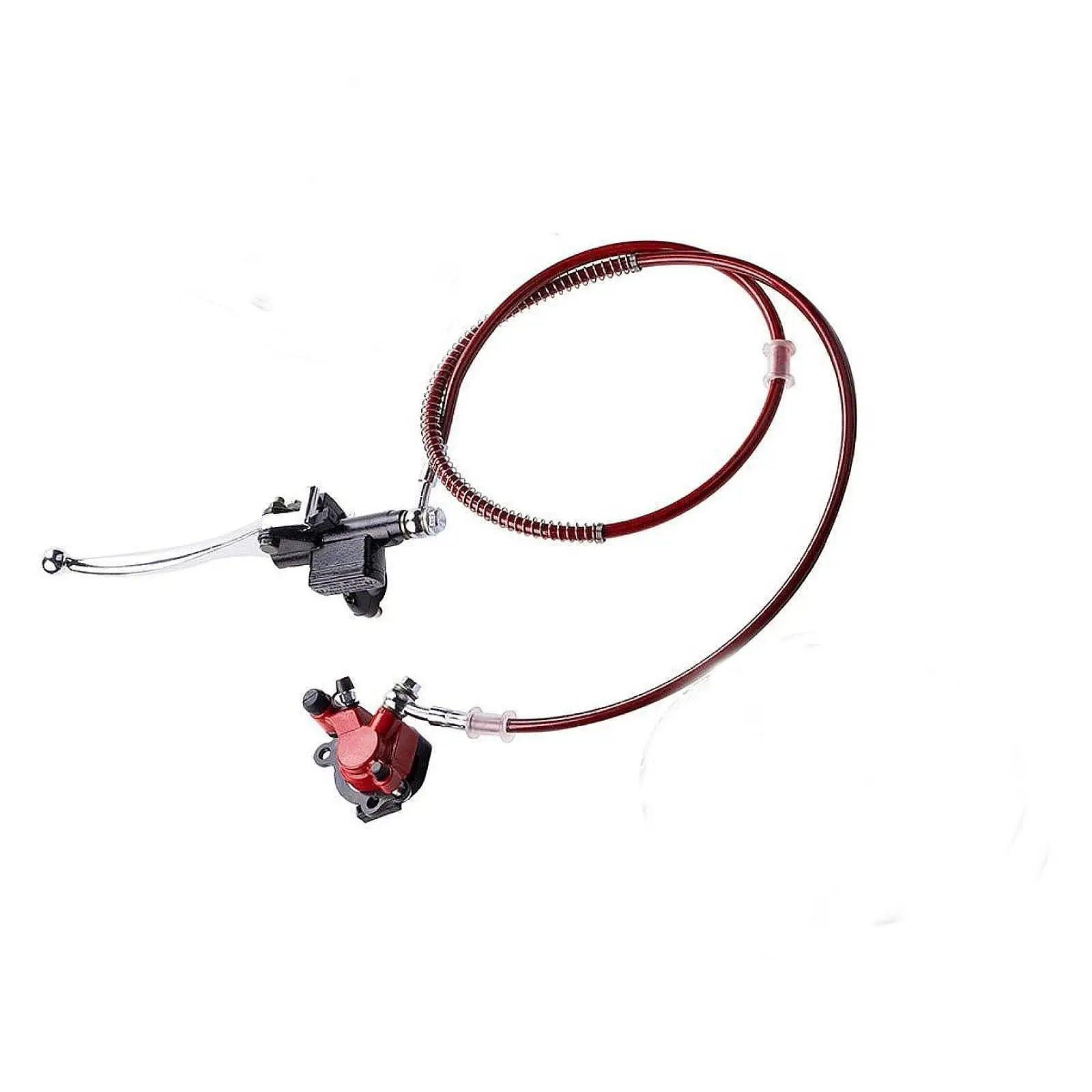 Hose Hydraulic Disc Brake Caliper, Brake Master Cylinder Caliper Assy, Cylinder Caliper Handle Lever Line Assembly, Red