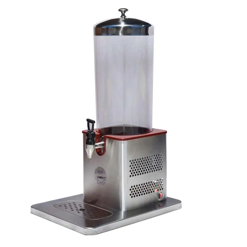 Máquina comercial de bebidas frías, contenedor de zumo de una sola cabeza, multifunción, de acero inoxidable, para restaurante/Buffet, 6L