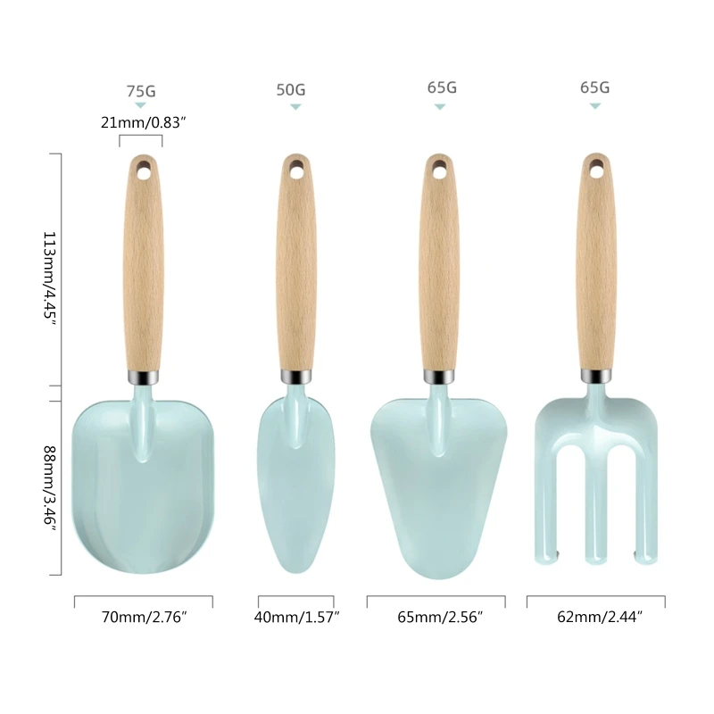 d'outils jardinage pour enfants, outils jardin pour tout-petits, râteau, truelle pelle pour creuser, 4 pièces,