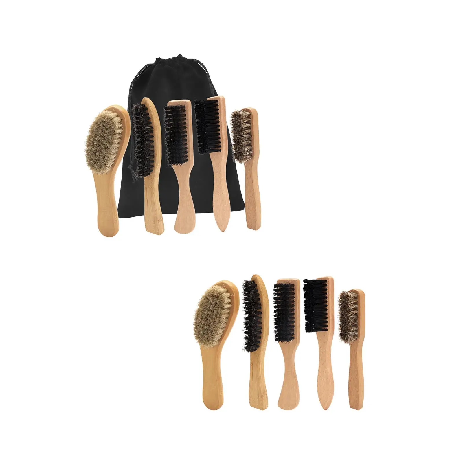 Beard Brush with Handle Straightens Soften Beard Beard and Moustache Brush