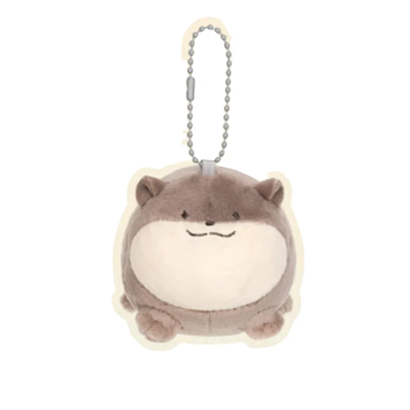 Kawaii Summer Sandy Beach Piccoli animali giocattoli di peluche Simpatico cartone animato Granchio Gamberetti Isola Volpe Lontra Pendenti Divertenti Portachiavi Borse Decor