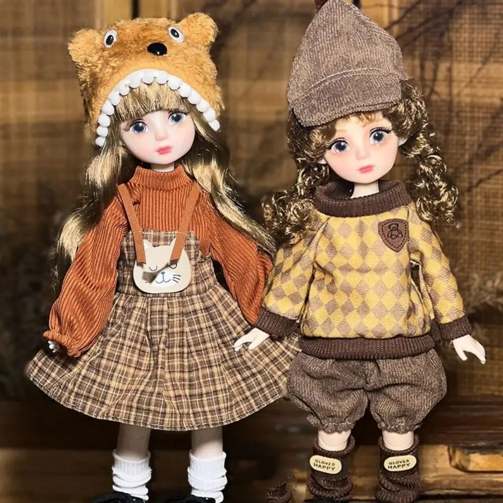 매력적인 눈 긴 머리 공주 원피스 BJD 인형, 가발 메이크업, 우아한 옷, 1/6 SD, 30cm, 1 세트