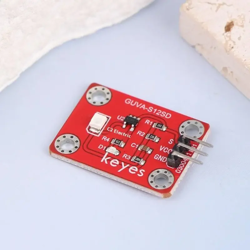 1/2/3pcs 3528 Solar Ultraviolet Intensity Module DC 3.3-5V UV Sensor GUVA-S12SD 240-370nm For Arduino /Raspberry Pi