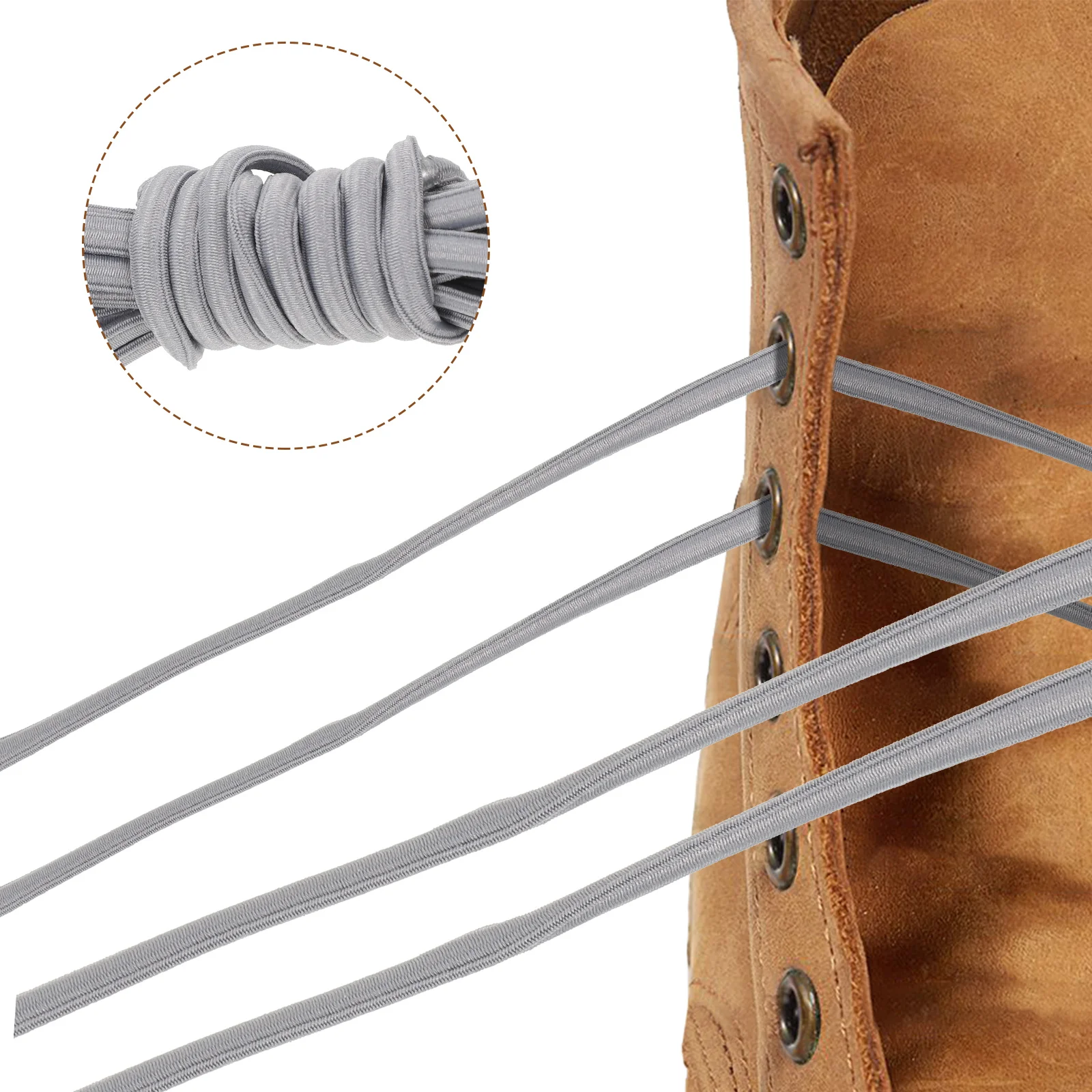 

4 Pairs Elastic Shoelaces for Sneakers Kids Adults Sports Long Enough Premium Rubber Material