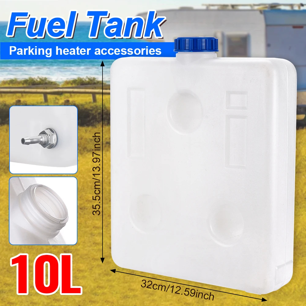10L Plastic Fuel Storage Tank White Corrosion Resistant Anti Aging Long Service Life For Car Truck Air Parking Heater Kit