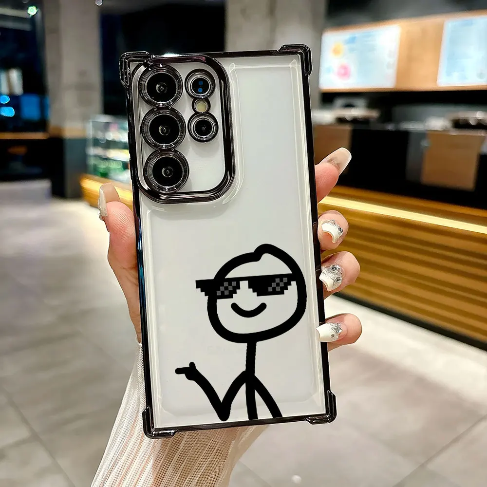 Cartoon Matchman Case For Samsung Galaxy S26 S25 Ultra S26Ultra S24 S23 S22 S21 Plus + S20 S26 FE 5G Soft Shockproof Phone Cover