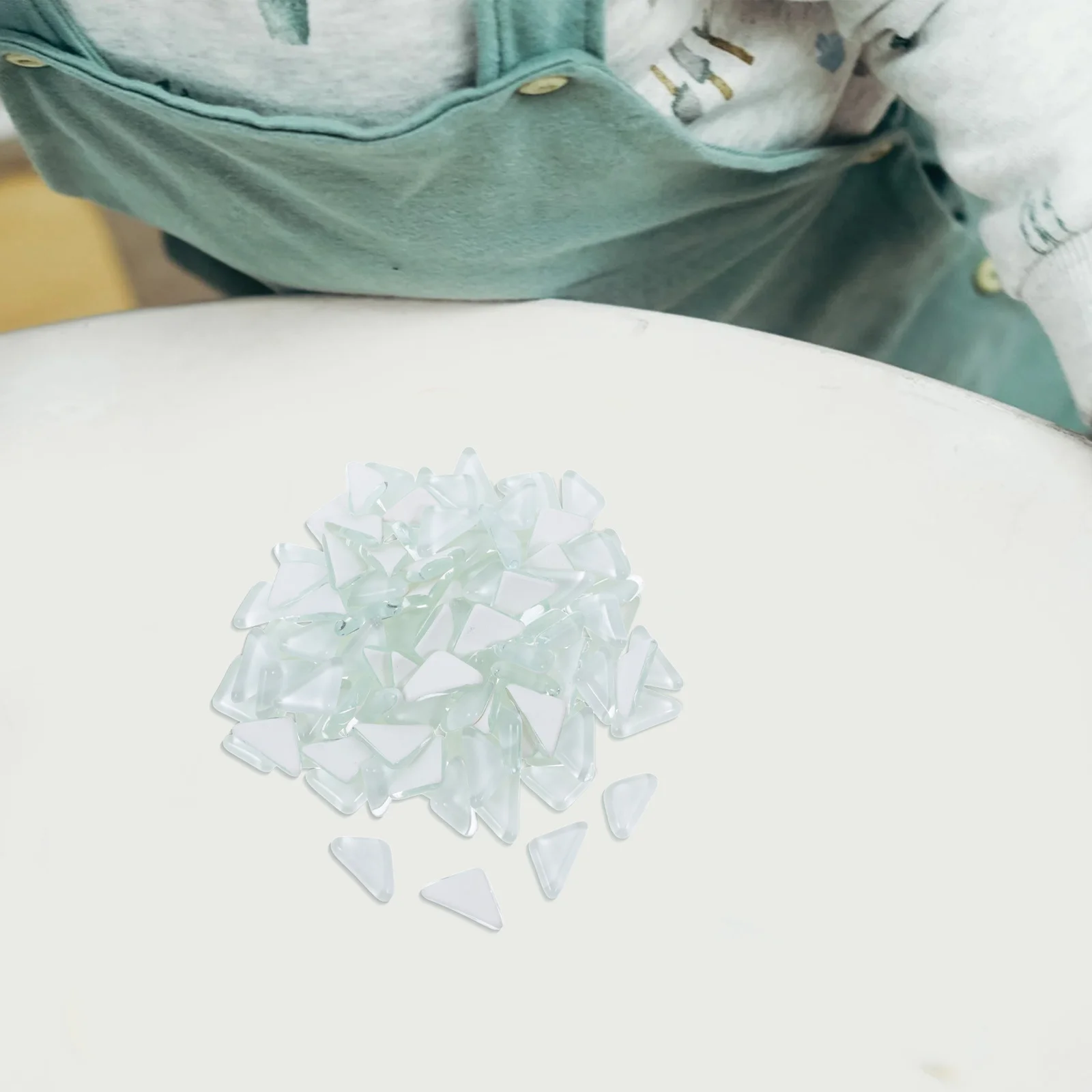 

200g Triangle Crystal Mosaic Tiles Irregular Glass Pieces DIY Handmade Craft Supplies for Home Art Kitchen Bathroom