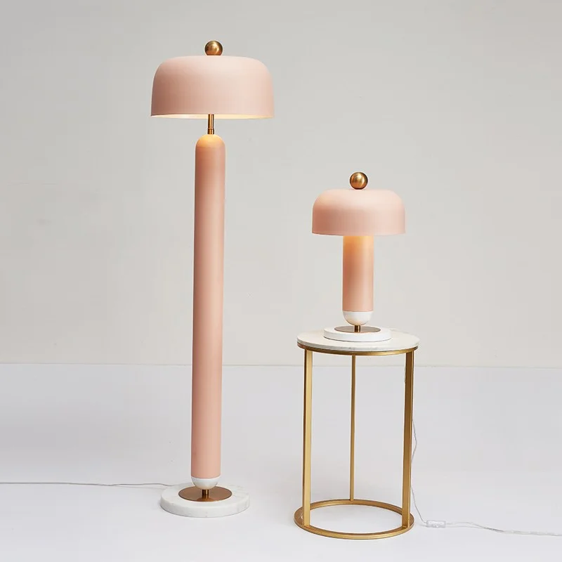 

Modern minimalist pink model room exhibition hall table lamp creative macaron living room study bedroom children's room floor