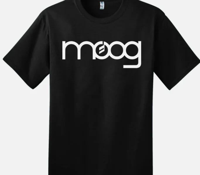 Moog Black T Shirt Logo Synthesizer Synth Edm Dj Music Production