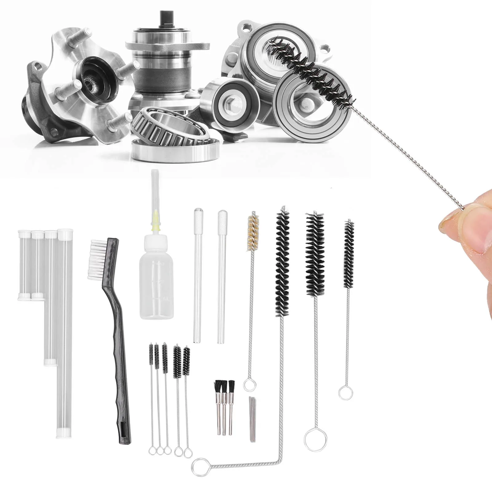 Airbrush Cleaning Tool Effective Clean  Exquisite Workmanship Practical Spray Cleaning Kit Functional for Gravity Sprayer