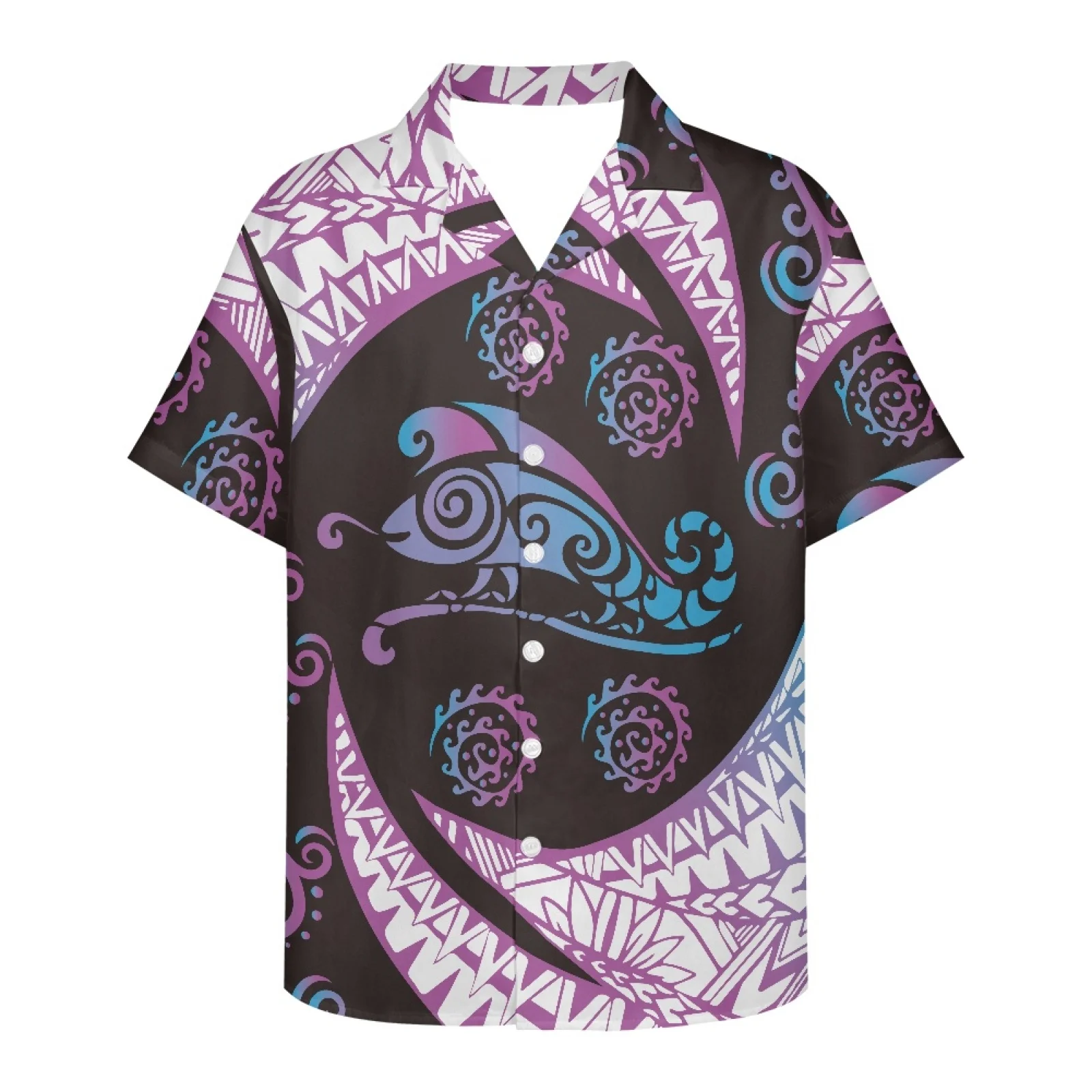 

Polynesia Luxury Design Men Shirt Hawaii Style fashion trends Casual Color Printing Wholesale Price Factory Direct Sales