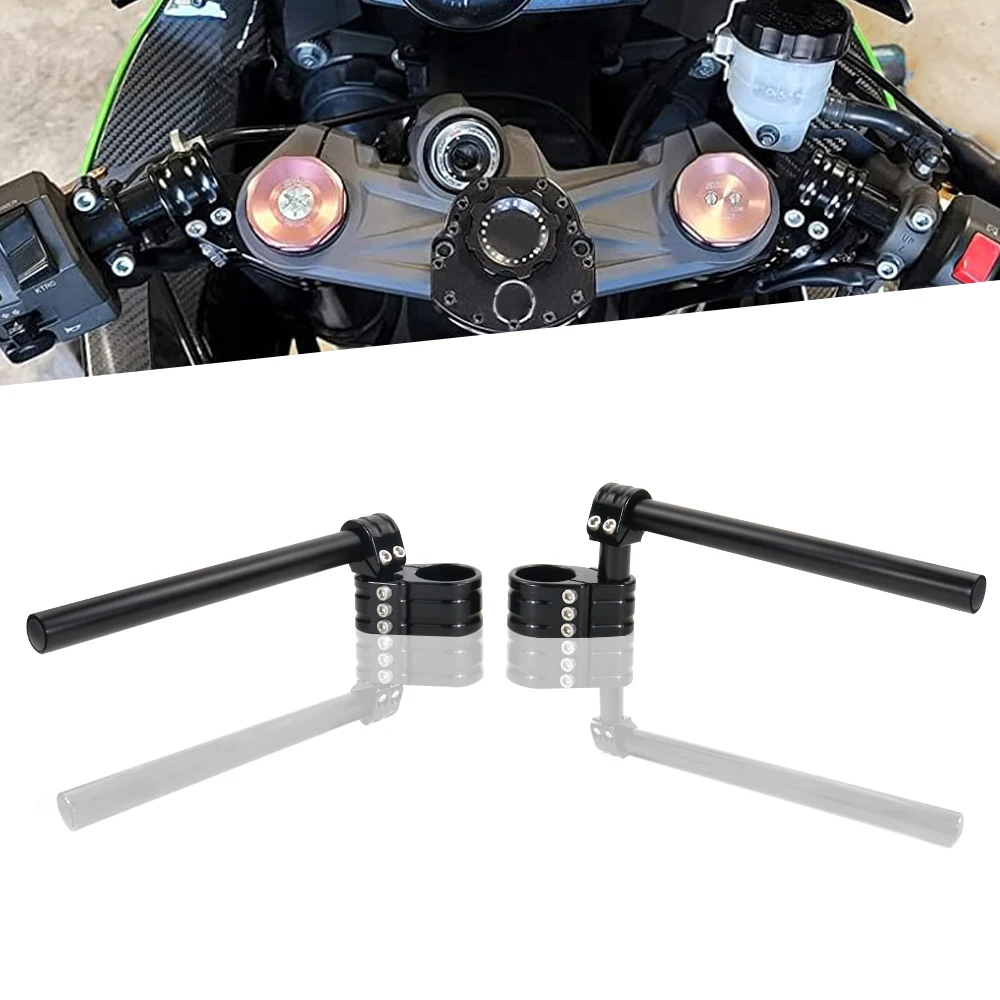 Fit For Yamaha FZ8 FZ1 FZR 1000 MT-01 MT09 MT-10 XSR 900 R6 R1 Clip-On HandleBar Raiser 50mm Adjustable Clip-ons Handlebar