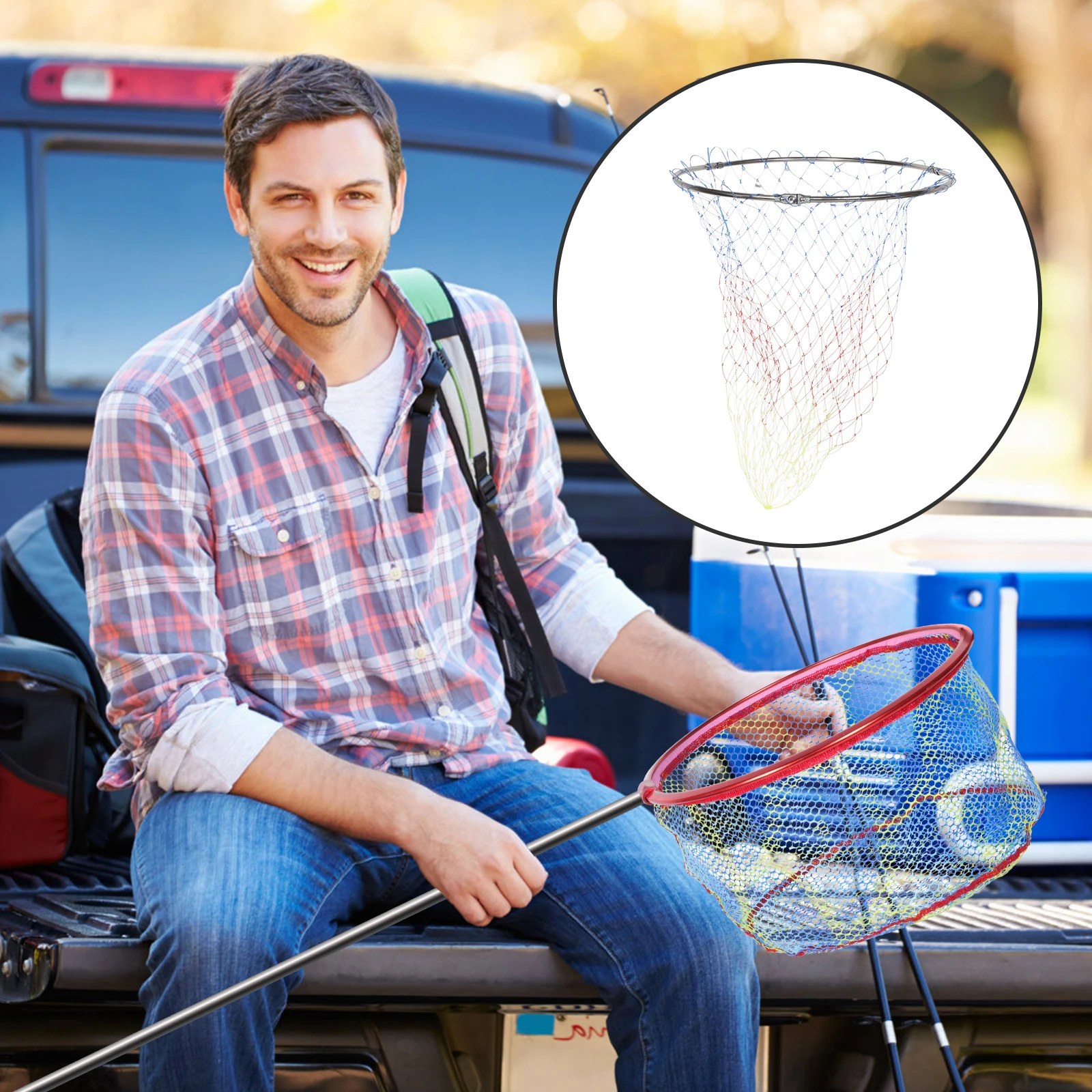 

Stainless Steel Net Replacement Durable Portable Catching Mesh For Lake River Boat Strong Tensile Wear-Resistant Fishing Nets