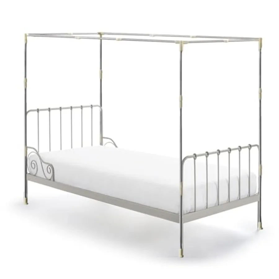 Canopy Bed Frame Twin Size Adjustable Bed Canopy Post Poles Stainless Steel Bed Canopy Frame Poles for Four Corner Bed Platform