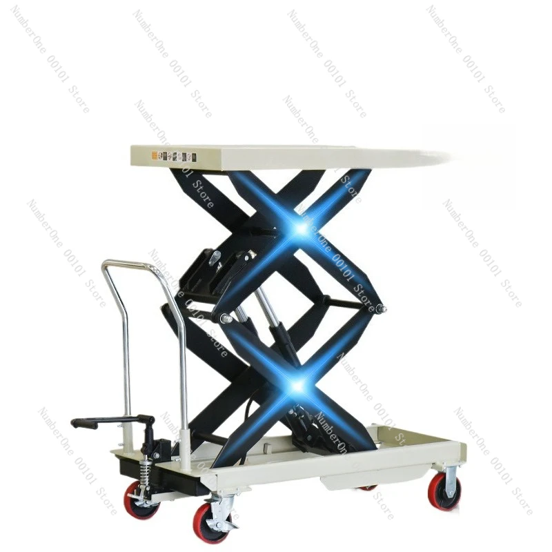150A Manual Platform Truck Hydraulic Cart Mobile Truck Lifting Pedal Mold Auto Repair Truck