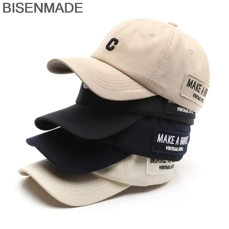 

BISENMADE Baseball Cap For Men And Women VINTAGE Snapback Hat Fashion Letter 'C' Embroidery Outdoor Sports Hats Summer Sun Cap