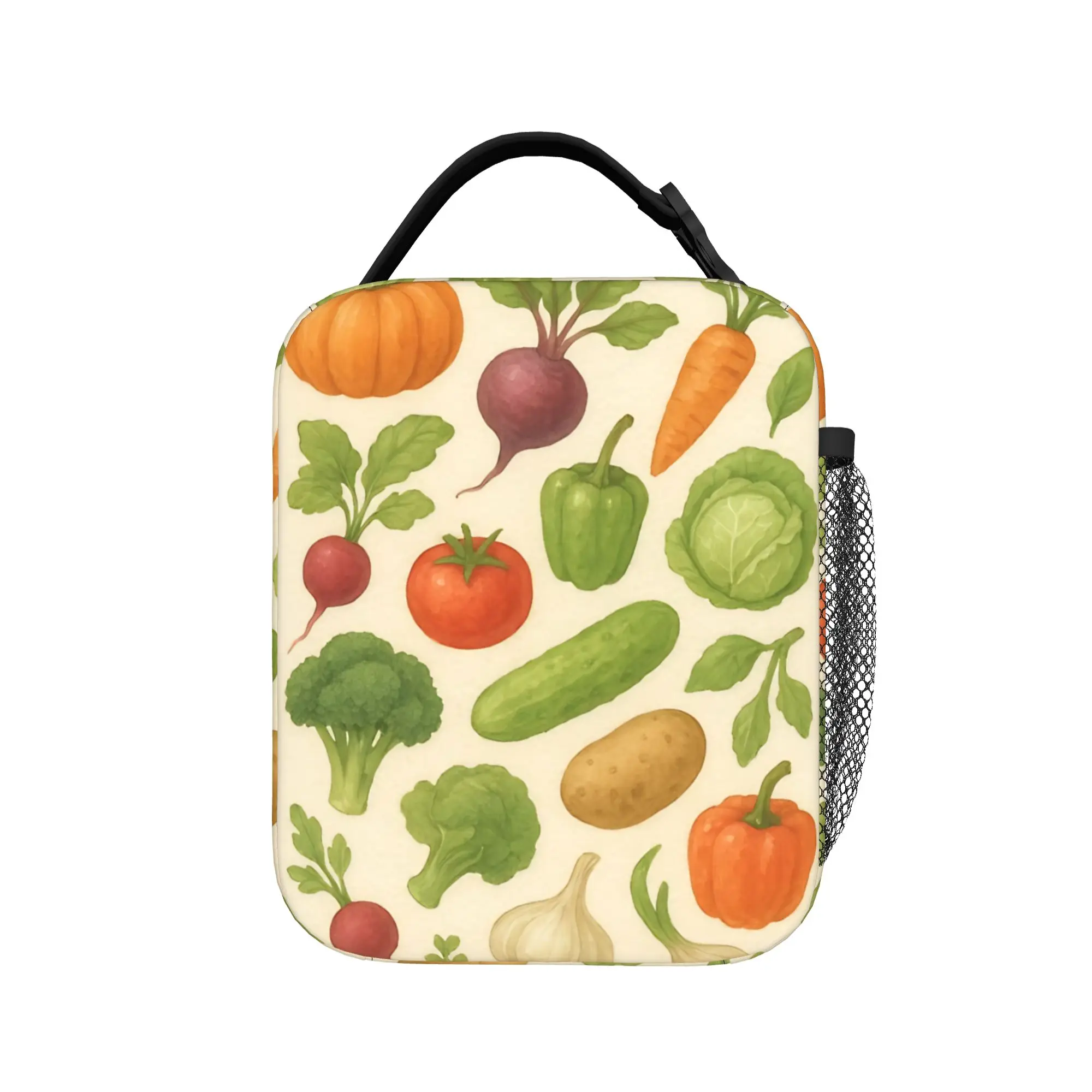 Cottagecore Vegetable Garden  Insulated Lunch Bags Large Tomato Style Reusable Cooler Bag Tote Lunch Box Work  Picnic Food Bag