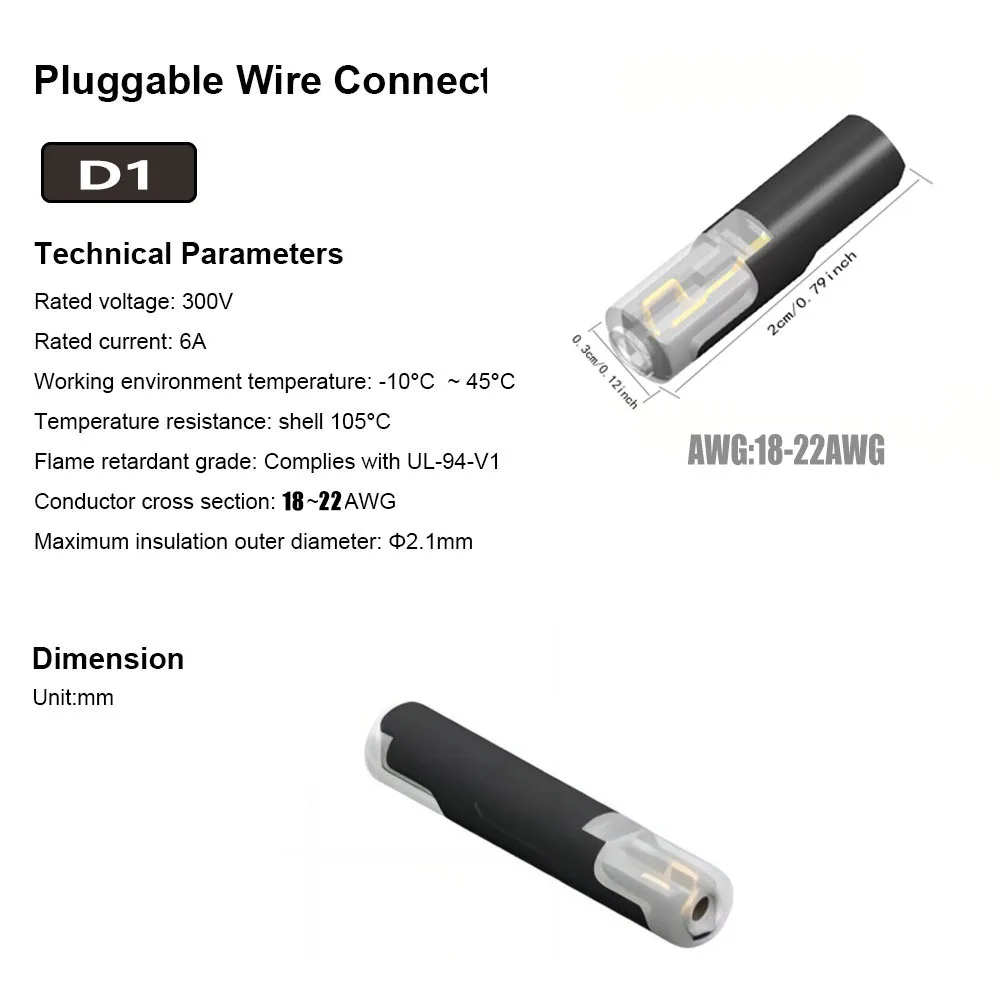 10Pcs/20Pcs/50Pcs 1-Way Quick-Connect Cable Connectors - No Soldering, Single Wire, with Locking Buckle, Black and Transparent, Easy and Quick Wiring, No Need to Strip Wires, Electrical Connectors, Quick Connection