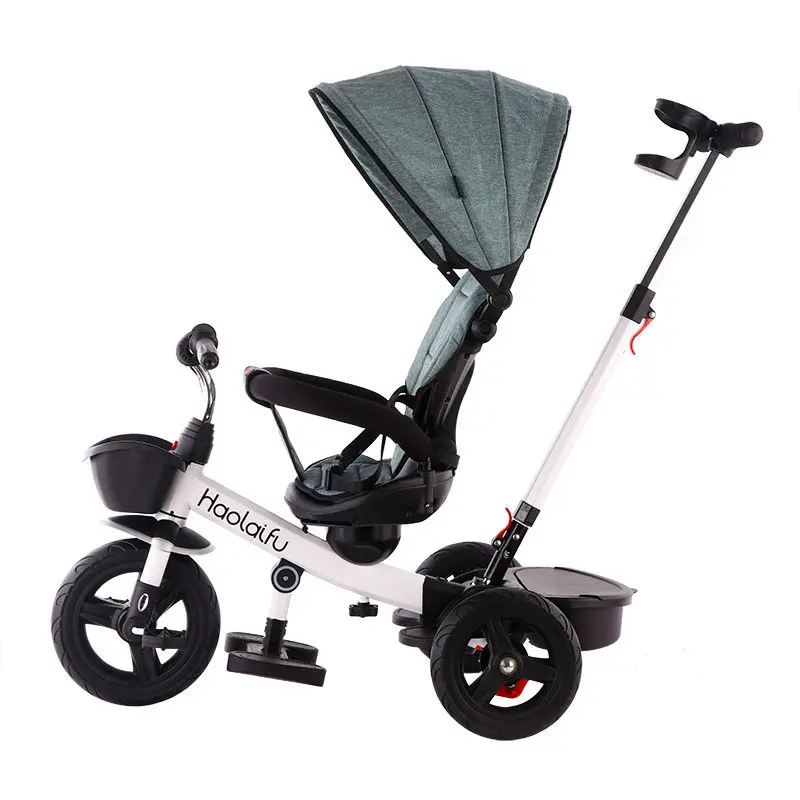 Children\'s stroller tricycle bicycle can bring people baby child stroller multifunctional two-way reclining