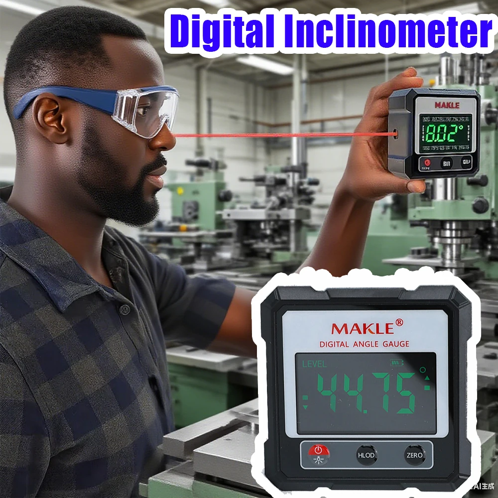 Dual-Sided Laser Digital Protractor High-Precision Inclinometer Laser Level Waterproof Automatic Calibration High Accuracy