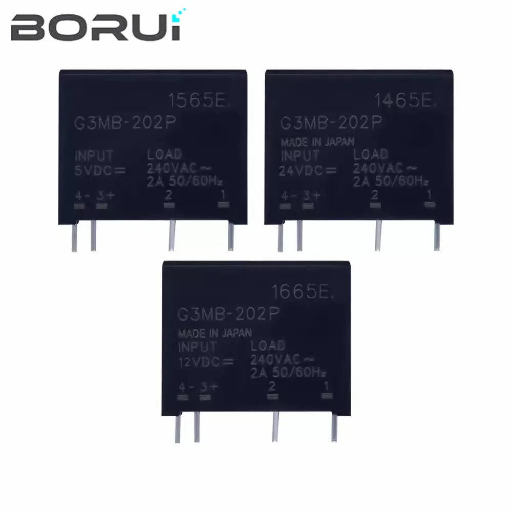 5PCS Relay Module G3MB-202P G3MB 202P DC-AC PCB SSR In 5V DC Out 240V AC 2A Solid State Relay Module