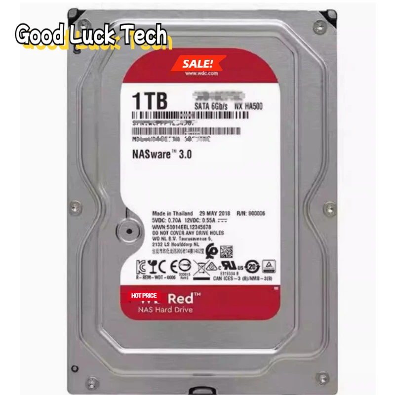 Wester-n Digital W--D Red NAS 1TB  3.5