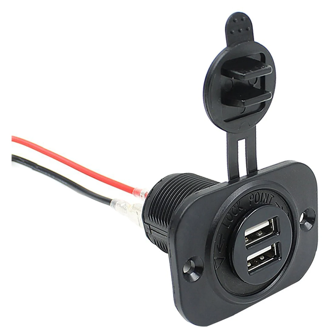 Car lighter Socket Dual USB adapter 12V plug for mobile phone GPS Tablet