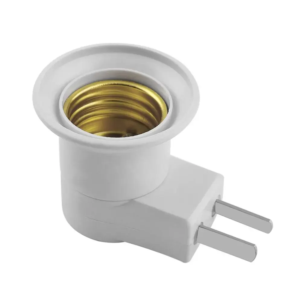 Wall Plug Type Lamp Holder Screw Mouth E27 Plastic Lamp Cap Socket Lamp Socket Converter Adapter Bulb Socket Extension
