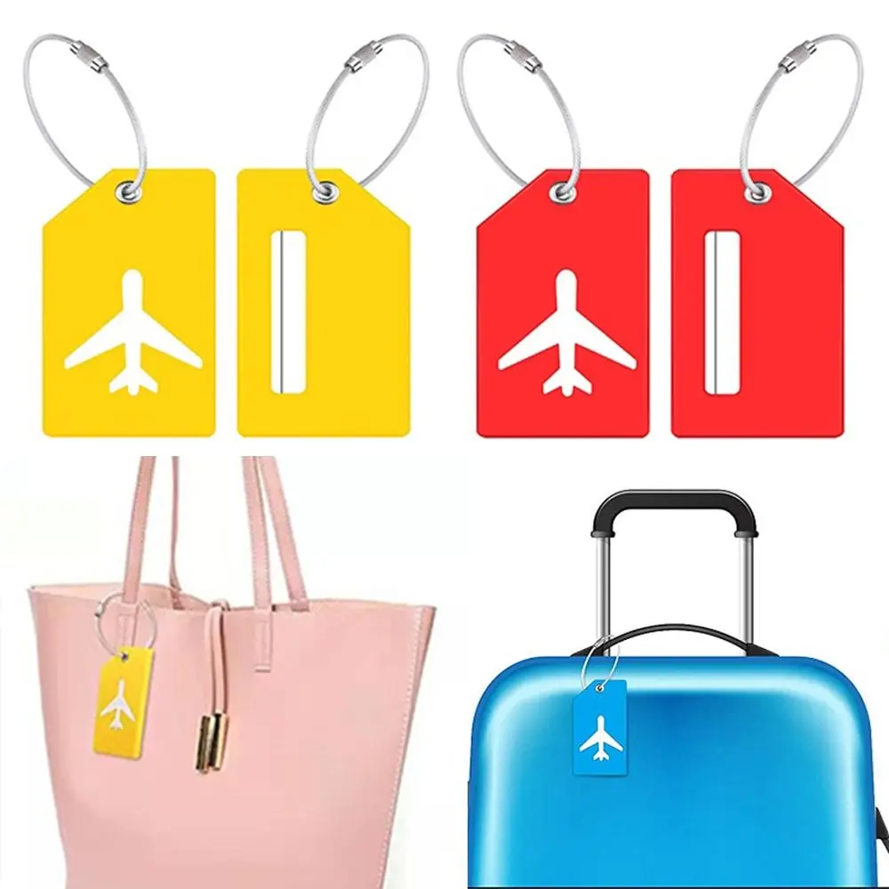 New Silicone Luggage Tag Soft 6Colors Baggage Name Label Boarding Pass Men