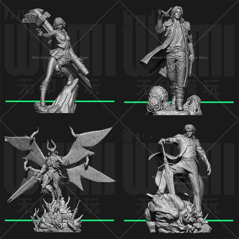 1/24 1/18 1/12 1/10 Scale DIY Self-assembled GK 3D Resin Un-panited Dolls White Model Highly Fan-favorite Human Demon Slayer‌