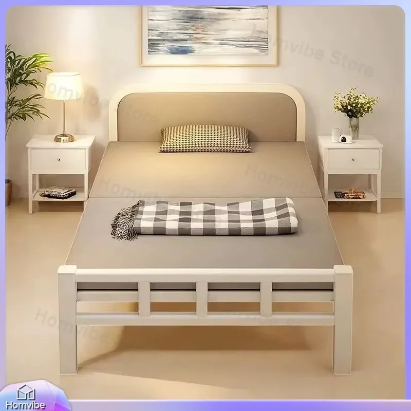 for Rollaway Bed Single Extra Thick Wrought Iron Small Bed for Lunch Break Dormitory Adult Simple Bedroom Extra Bed Rental